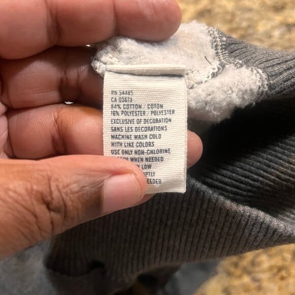 American Eagle Mens Medium Gray Full Zip Embroidered Spell Out Y2K Hoodie Jacket - Picture 6 of 6